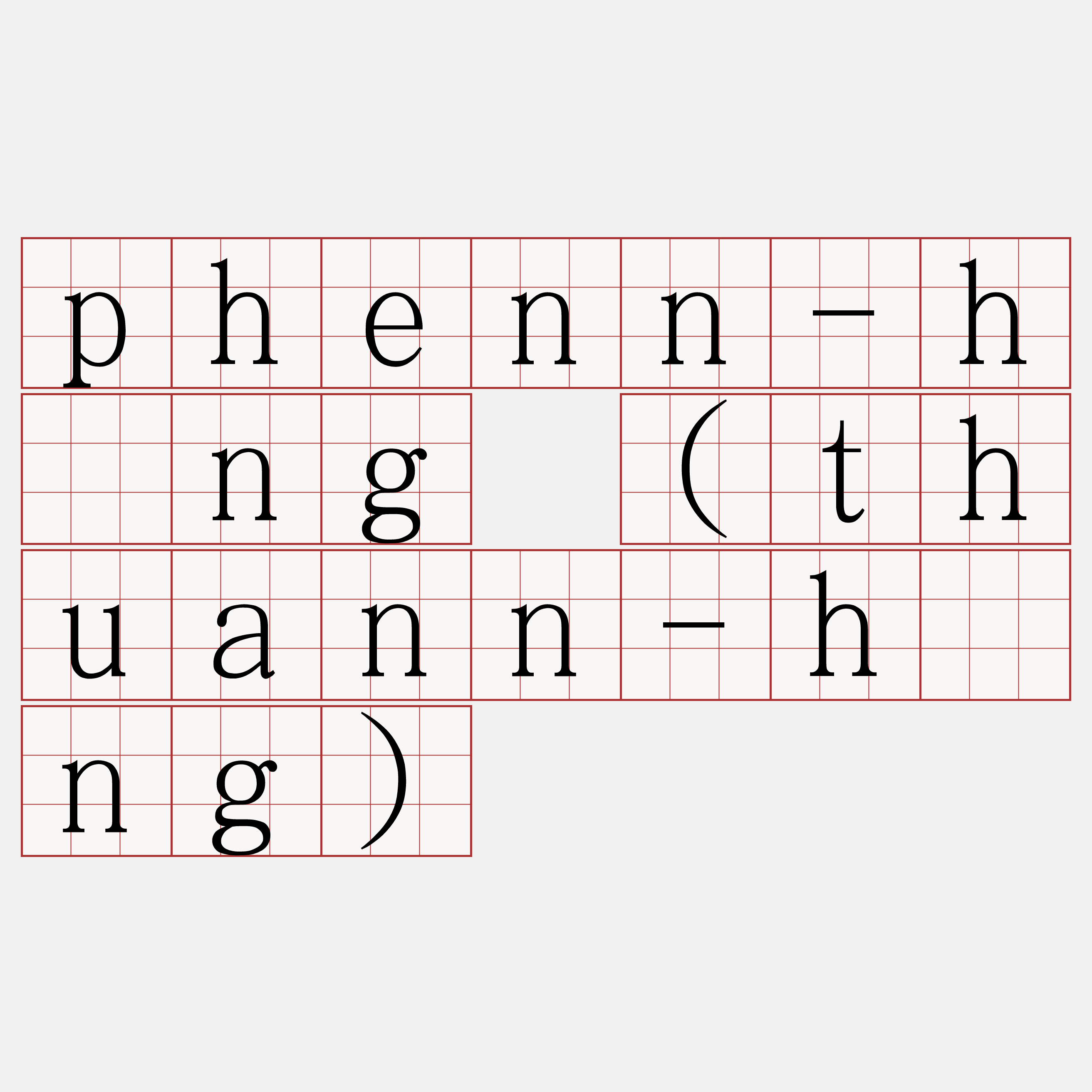 phenn-hîng (thuann-hîng)